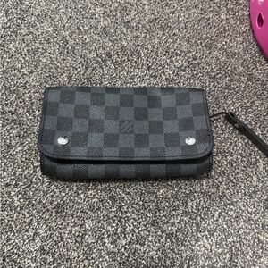Checkered Black Clutch